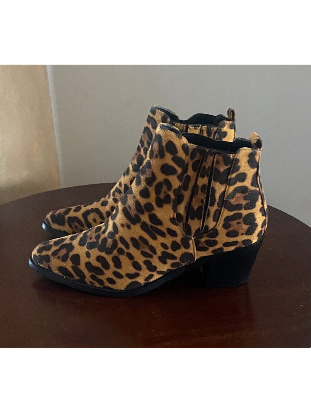 Vintage Yoki Leopard Print Ankle Boot Size 8
